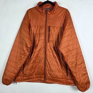 REI Puffer Packable Lightweight Mens 2XL Long Sleeve Orange Full Zip Jacket